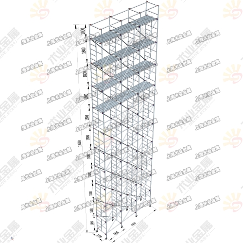（定制多聯(lián)排）鋁合金腳手架（效果圖）